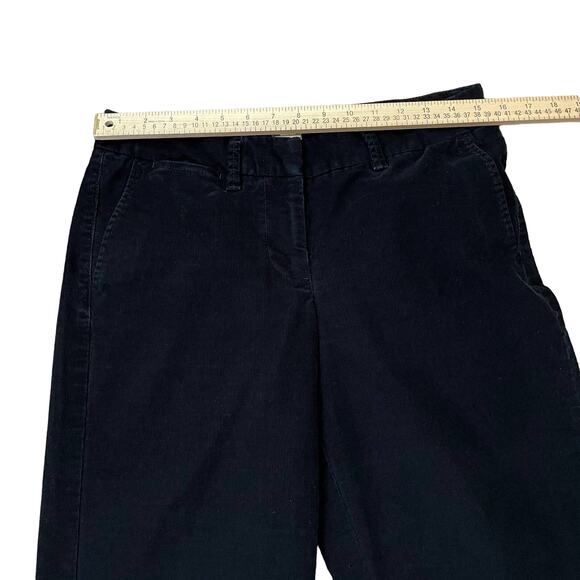 LL Bean Corduroy Pants Women's 10 Regular Black Straight Wide Leg 0GLV2 - Picture 6 of 11